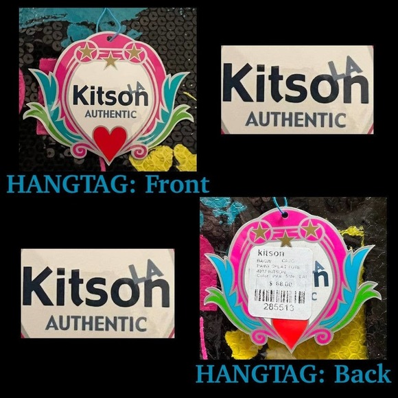 Kitson Los Angeles Authentic Paint Splat Color Sequins Large Tote bag Size L - Picture 4 of 4